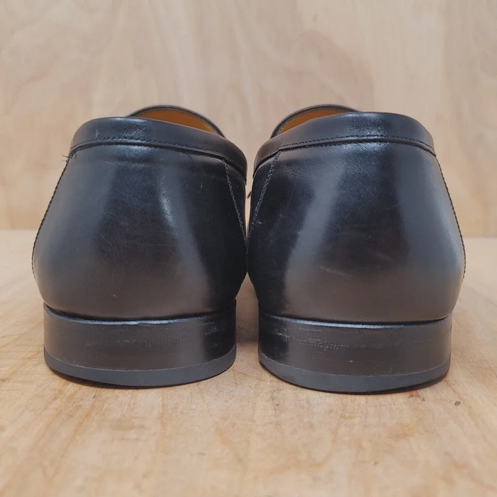 Mezlan Mens Loafers Size 11.5 M Black Leather Tassel Kiltie Dress Shoes Romano